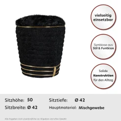 Kayoom Sitzhocker »Hocker Doric, trendiger Look, ästhetische Farbgebung, schöne Steppung« 1 Stk. tlg. komfortabel, hochqualitativ, pflegeleicht, hochwertige Materialien