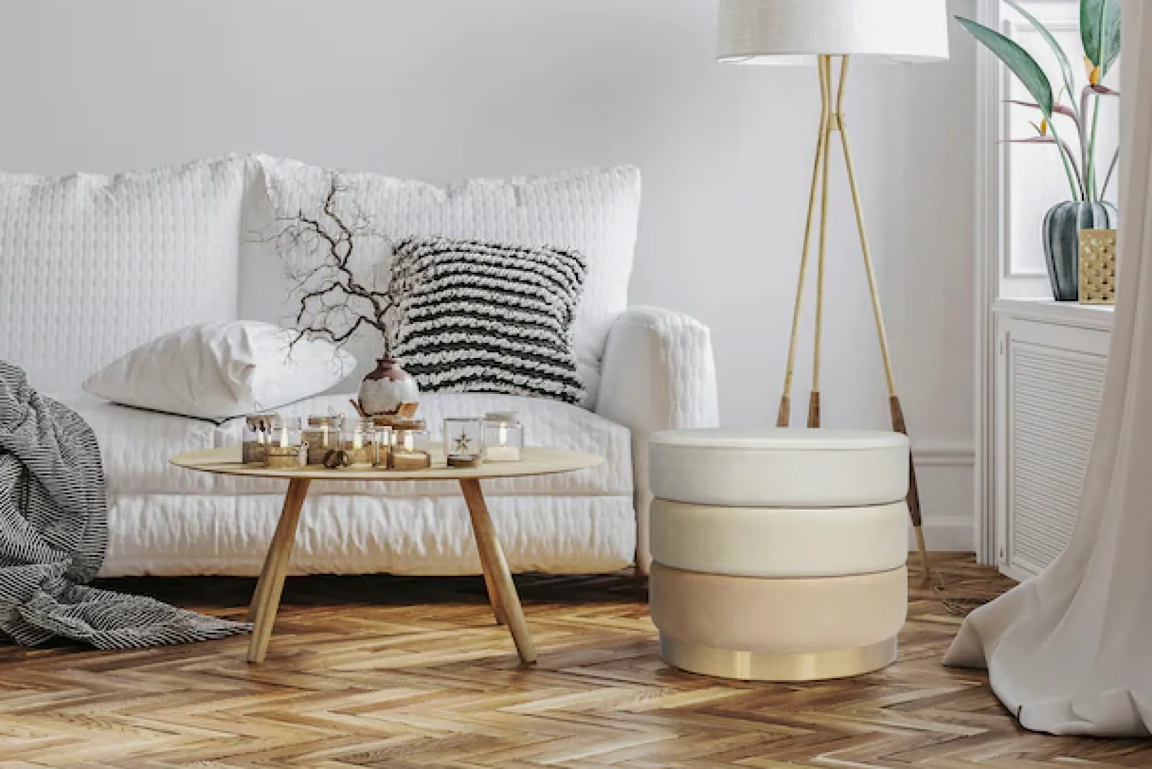 Kayoom Sitzhocker »Hocker Elyse, Edler Touch durch goldenen Sockel« 1 Stk. tlg. samtweich, hochwertig, Perfekt aufeinander abgestimmte Farben