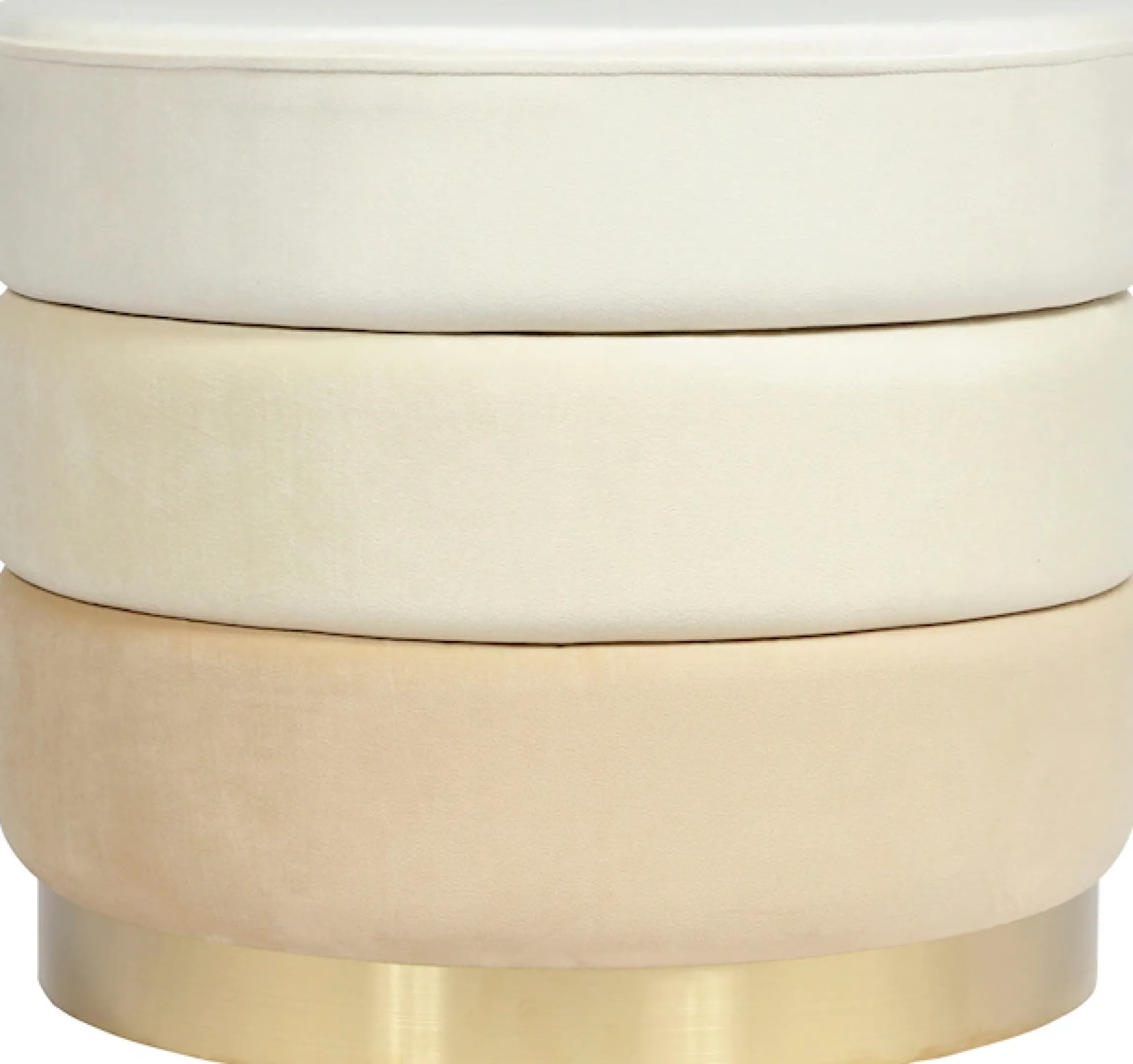 Kayoom Sitzhocker »Hocker Elyse, Edler Touch durch goldenen Sockel« 1 Stk. tlg. samtweich, hochwertig, Perfekt aufeinander abgestimmte Farben