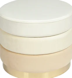 Kayoom Sitzhocker »Hocker Elyse, Edler Touch durch goldenen Sockel« 1 Stk. tlg. samtweich, hochwertig, Perfekt aufeinander abgestimmte Farben