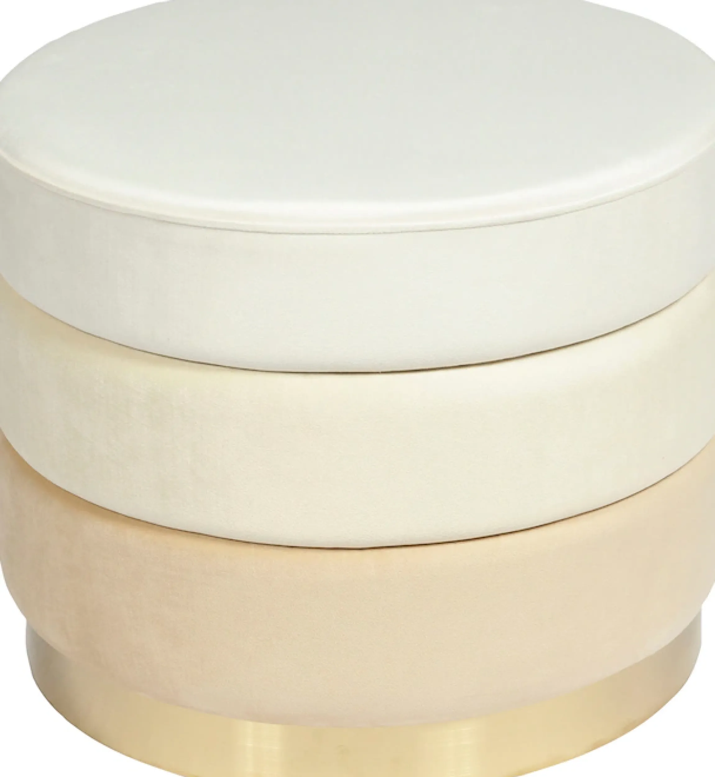 Kayoom Sitzhocker »Hocker Elyse, Edler Touch durch goldenen Sockel« 1 Stk. tlg. samtweich, hochwertig, Perfekt aufeinander abgestimmte Farben