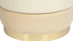 Kayoom Sitzhocker »Hocker Elyse, Edler Touch durch goldenen Sockel« 1 Stk. tlg. samtweich, hochwertig, Perfekt aufeinander abgestimmte Farben