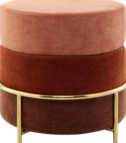 Kayoom Sitzhocker »Hocker Matilda 225, Komfortable runde Form, Gemütlicher Design-Hocker« 1 Stk. tlg. samtweich, elegant, gepolstert, große Sitzfläche