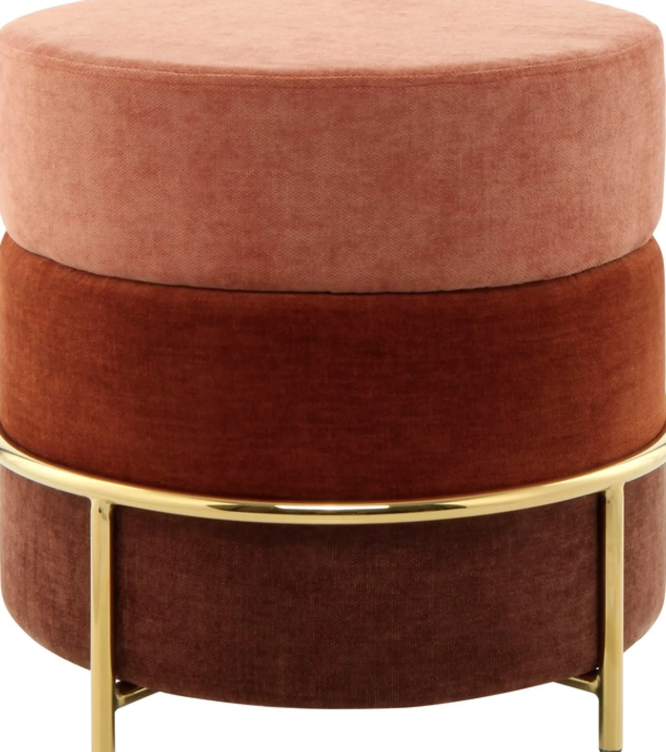 Kayoom Sitzhocker »Hocker Matilda 225, Komfortable runde Form, Gemütlicher Design-Hocker« 1 Stk. tlg. samtweich, elegant, gepolstert, große Sitzfläche