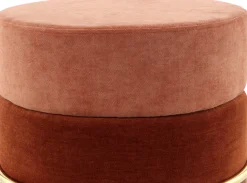 Kayoom Sitzhocker »Hocker Matilda 225, Komfortable runde Form, Gemütlicher Design-Hocker« 1 Stk. tlg. samtweich, elegant, gepolstert, große Sitzfläche