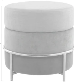 Kayoom Sitzhocker »Hocker Matilda 225, Komfortable runde Form, Gemütlicher Design-Hocker« 1 Stk. tlg. samtweich, elegant, gepolstert, große Sitzfläche