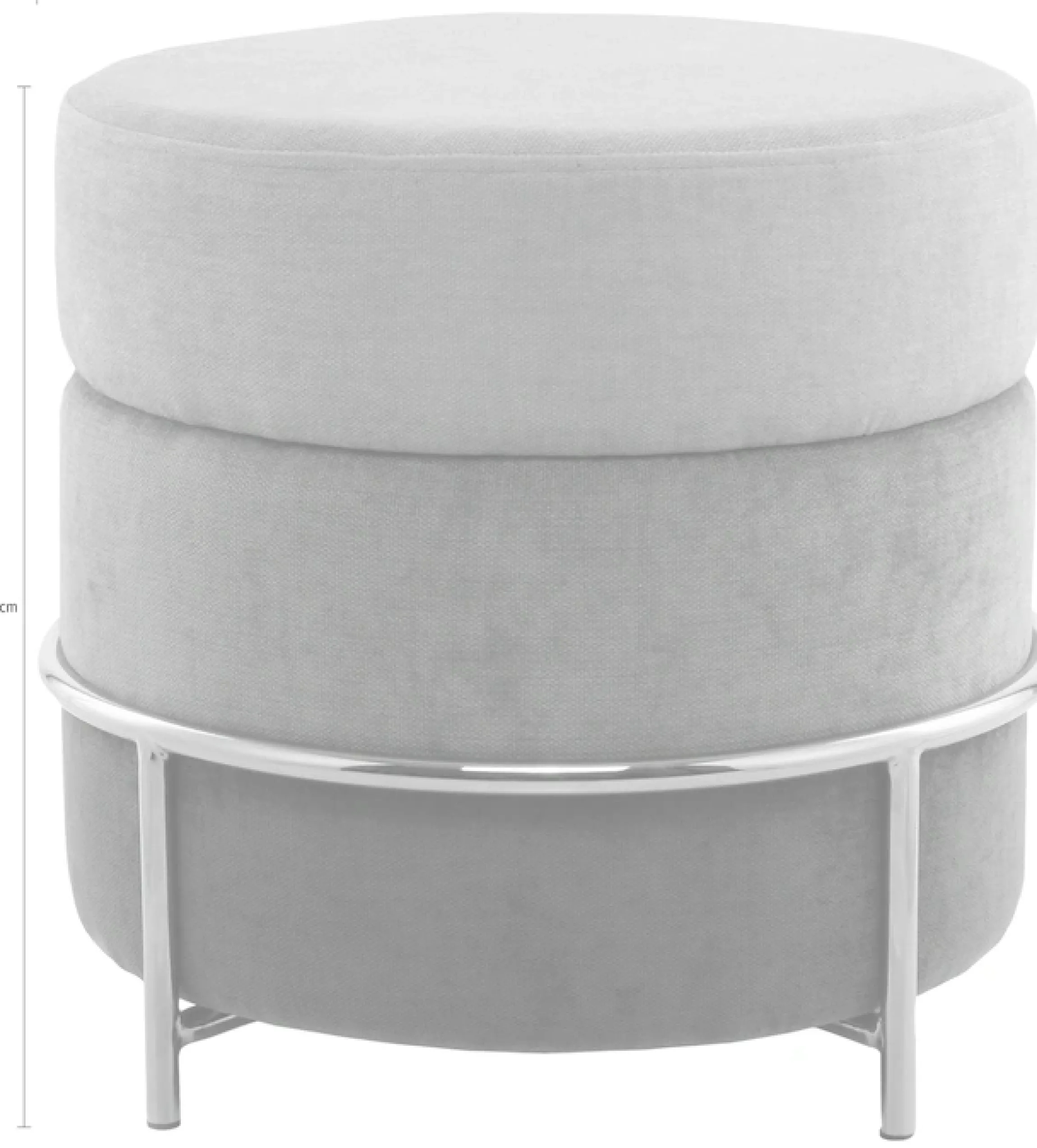 Kayoom Sitzhocker »Hocker Matilda 225, Komfortable runde Form, Gemütlicher Design-Hocker« 1 Stk. tlg. samtweich, elegant, gepolstert, große Sitzfläche