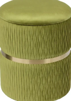 Kayoom Sitzhocker »Hocker Milas 2er-Set, Praktischer und versteckter Stauraum« Set, 2 Stk. tlg. stapelbar, mit Stauraum, Edelstahlsockel, Farbenfrohunaufdringlich