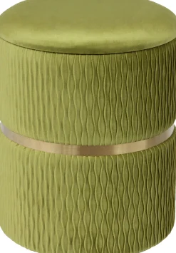 Kayoom Sitzhocker »Hocker Milas 2er-Set, Praktischer und versteckter Stauraum« Set, 2 Stk. tlg. stapelbar, mit Stauraum, Edelstahlsockel, Farbenfrohunaufdringlich