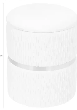 Kayoom Sitzhocker »Hocker Milas 2er-Set, Praktischer und versteckter Stauraum« Set, 2 Stk. tlg. stapelbar, mit Stauraum, Edelstahlsockel, Farbenfrohunaufdringlich