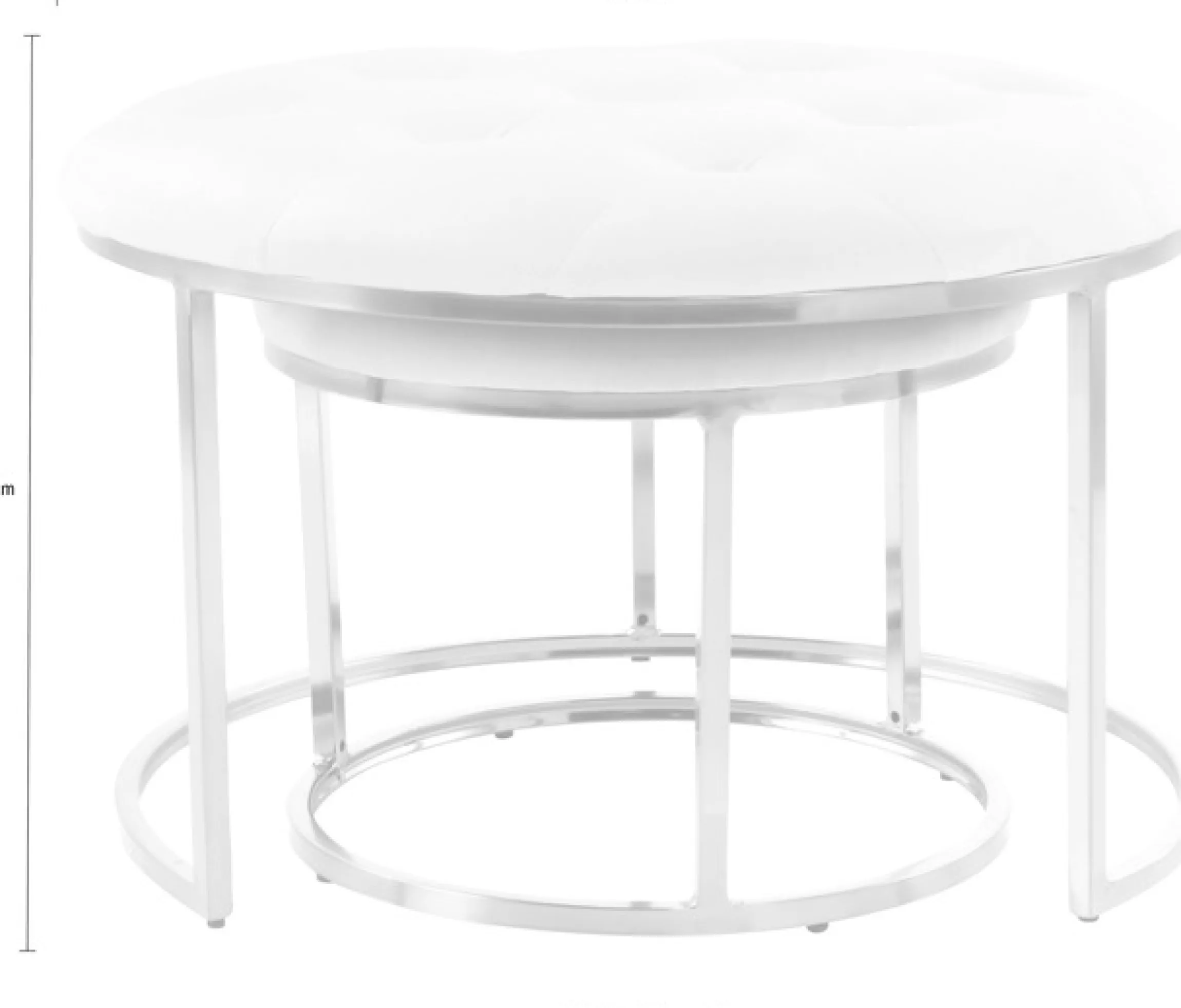 Kayoom Sitzhocker »Hocker Myla 2er-Set, praktisch ineinander schiebbar« Set, 2 Stk. tlg. ineinander schiebbar, rund, gesteppt, mit Zierknöpfen