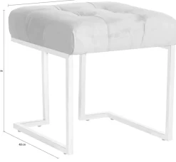 Kayoom Sitzhocker »Hocker Rare, Edler Touch durch goldenes Gestell« 1 Stk. tlg. eckig, samtweich, gesteppt, mit Zierknöpfen, Edelstahlgestell