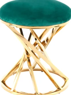 Kayoom Sitzhocker »Hocker Wesley 325,Sitzpouf in elegantem Design, Gestell aus Metall« 1 Stk. tlg. glamourös, hochwertig, mit weichem Sitzkissen und Stoffbezug