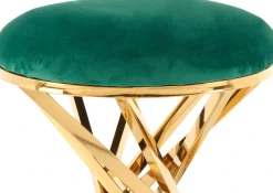 Kayoom Sitzhocker »Hocker Wesley 325,Sitzpouf in elegantem Design, Gestell aus Metall« 1 Stk. tlg. glamourös, hochwertig, mit weichem Sitzkissen und Stoffbezug