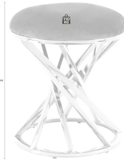 Kayoom Sitzhocker »Hocker Wesley 325,Sitzpouf in elegantem Design, Gestell aus Metall« 1 Stk. tlg. glamourös, hochwertig, mit weichem Sitzkissen und Stoffbezug