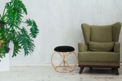 Kayoom Sitzhocker »Hocker Whitney 325,Hocker mit offenem Design,Gestell aus Metall« 1 Stk. tlg. glamourös, hochwertig, pflegeleicht, rundes Sitzkissen