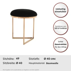 Kayoom Sitzhocker »Hocker Wynona 325,in stilvollem Design, mit dreieckiger Grundform« 1 Stk. tlg. glamourös, hochwertig, mit gepolsterter Sitzfläche in runder Form