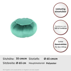 Kayoom Sitzhocker »Pouf Taj Mahal 325, trendige samtige Oberfläche« 1 Stk. tlg. samtweich, farbig, modern, orientalisches Design
