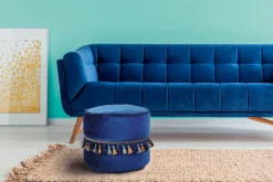 Kayoom Sitzhocker »Pouf Taj Mahal 225, samtweiche Oberfläche« 1 Stk. tlg. samtweich, verziert, Füllung aus flexiblen Styroporkugeln
