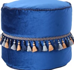Kayoom Sitzhocker »Pouf Taj Mahal 225, samtweiche Oberfläche« 1 Stk. tlg. samtweich, verziert, Füllung aus flexiblen Styroporkugeln