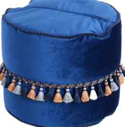 Kayoom Sitzhocker »Pouf Taj Mahal 225, samtweiche Oberfläche« 1 Stk. tlg. samtweich, verziert, Füllung aus flexiblen Styroporkugeln