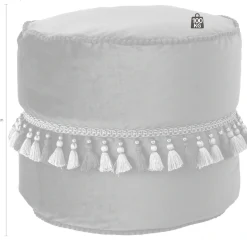 Kayoom Sitzhocker »Pouf Taj Mahal 225, samtweiche Oberfläche« 1 Stk. tlg. samtweich, verziert, Füllung aus flexiblen Styroporkugeln