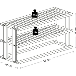 KESPER® Ablageregal »Küchenregal« 1 Stk. tlg. aus 100% FSC®-zertifiziertem Holz