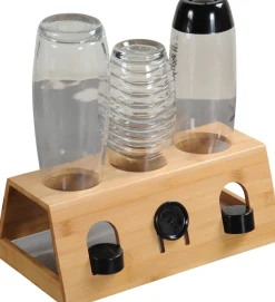 KESPER® Flaschenhalter »für 3 Flaschen und 3 Deckel« mit entnehmbarer Abtropfschale