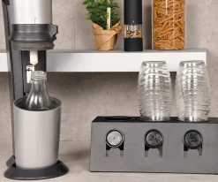 KESPER® Flaschenhalter »für 3 Flaschen, mit Abtropfschale« Abtropfschale entnehmbar