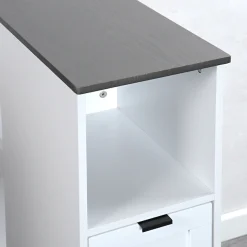 KESPER® Küchenwagen »Nischenregal, weiß, FSC« 1 Stk. tlg. mit 1 Mülleimer