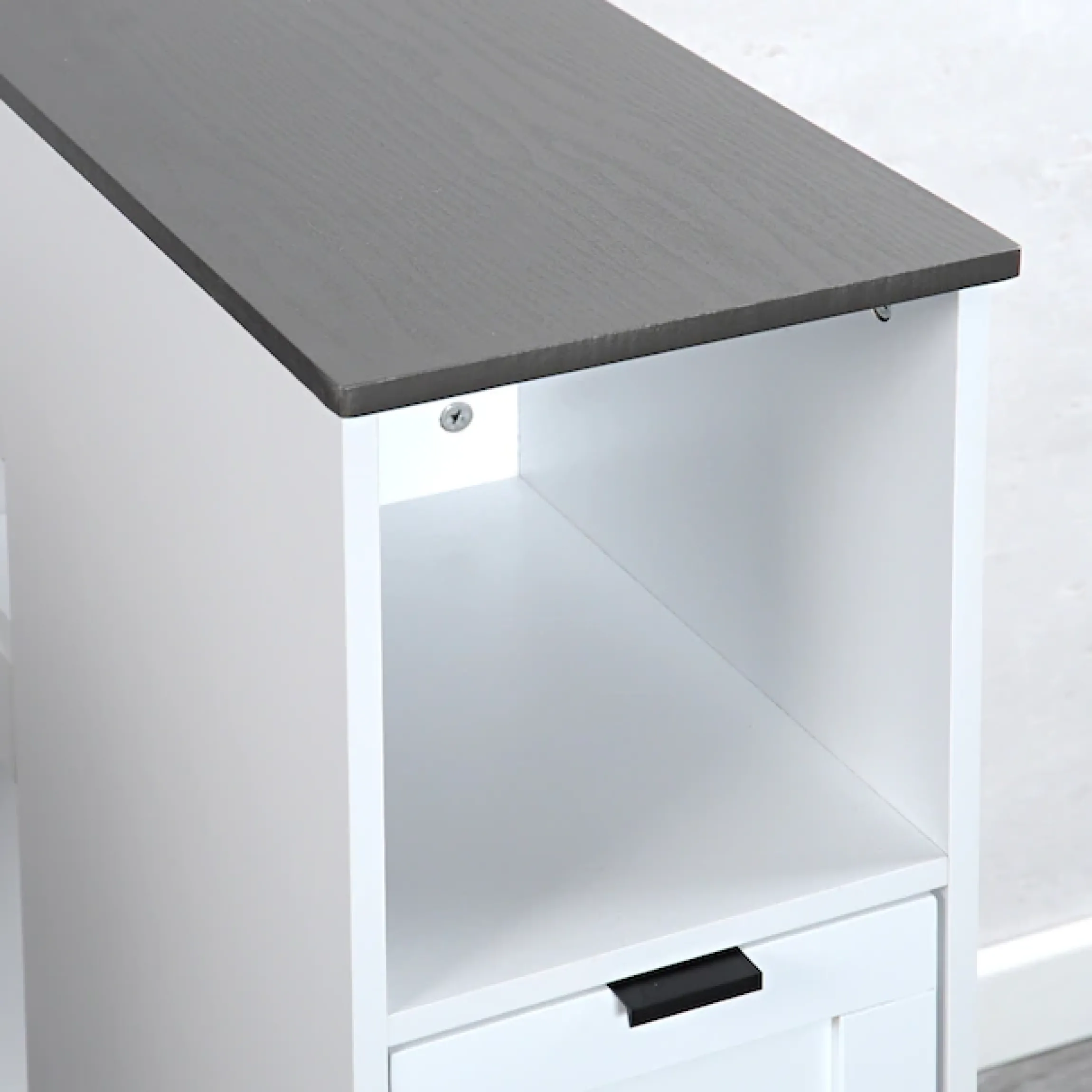 KESPER® Küchenwagen »Nischenregal, weiß, FSC« 1 Stk. tlg. mit 1 Mülleimer