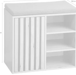 KESPER® Schuhbank »Schuhschrank mit Sitzkissen« grifflos, Sitzkissen abnehmbar und waschbar