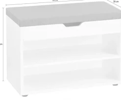 KESPER® Schuhschrank »KESPER Schuhschrank mit Sitzkissen, FSC« mit Klappe / zusätzliches Stauraumfach