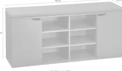 KESPER® Schuhschrank »Schuhschrank mit Sitzkissen, 2 Türen, FSC«