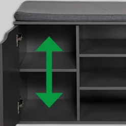 KESPER® Schuhschrank »Schuhschrank mit Sitzkissen, 2 Türen, FSC«