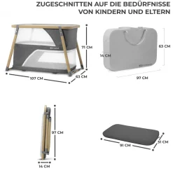 Kinderkraft Baby-Reisebett »SOFI« mit Laufgitterfunktion