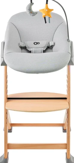 Kinderkraft Kombihochstuhl »Set: Kinderstuhl ENOCK + Babywippe CALMEE GREY« (Set) 2 Stk.mitwachsend
