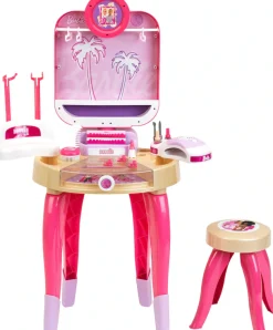Klein Schminktisch »Barbie Schönheitsstudio,Happy Vibes« mit Hocker; Lichtfunktion