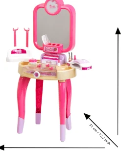 Klein Schminktisch »Barbie Schönheitsstudio,Happy Vibes« mit Hocker; Lichtfunktion