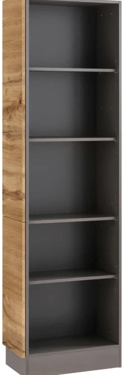 KOCHSTATION Anbauregal »KS-Tulsa« 30 cm breit, 200 cm hoch, mit 5 Fächern, MDF Front