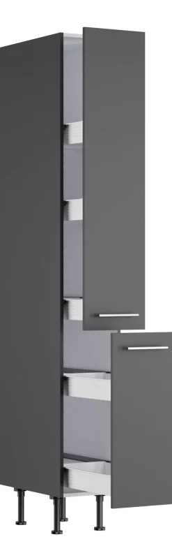 KOCHSTATION Apothekerschrank »KS-Bern2« Breite 30 cm, Höhe 211,8 cm, 2 Auszüge (Höhe 124,4 /70 cm)