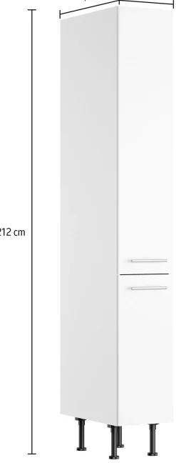 KOCHSTATION Apothekerschrank »KS-Bern2« Breite 30 cm, Höhe 211,8 cm, 2 Auszüge (Höhe 124,4 /70 cm)