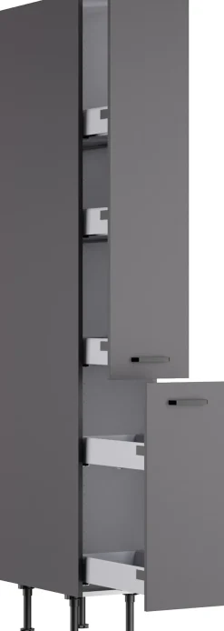 KOCHSTATION Apothekerschrank »KS-Paula« 30 cm breit, 211 cm hoch, mit 2 Auszügen, 5 Ablagen