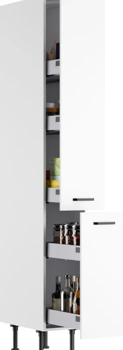 KOCHSTATION Apothekerschrank »KS-Lucy« Breite 30 cm, mit 2 Auszügen, Soft-Close, höhenverstellbare Füße