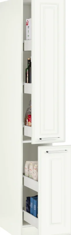 KOCHSTATION Apothekerschrank »KS-Stockholm« hochwertige MDF-Fronten, 200 cm hoch, viel Stauraum