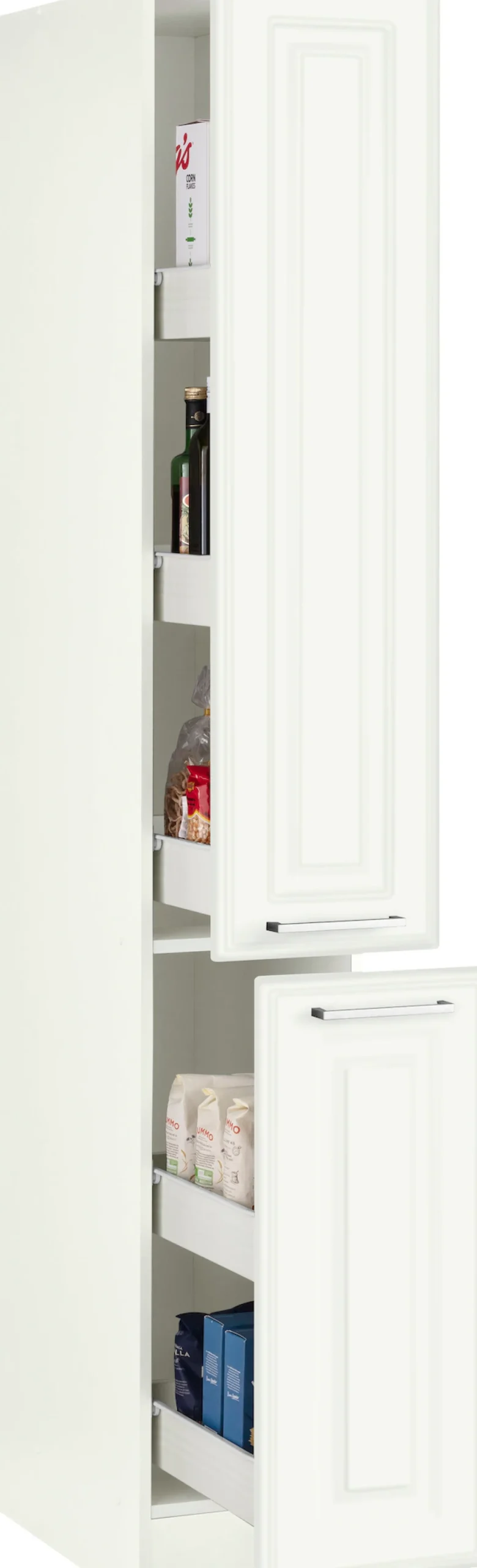 KOCHSTATION Apothekerschrank »KS-Stockholm« hochwertige MDF-Fronten, 200 cm hoch, viel Stauraum