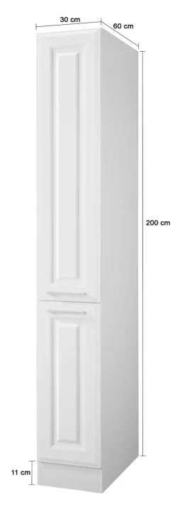 KOCHSTATION Apothekerschrank »KS-Stockholm« hochwertige MDF-Fronten, 200 cm hoch, viel Stauraum