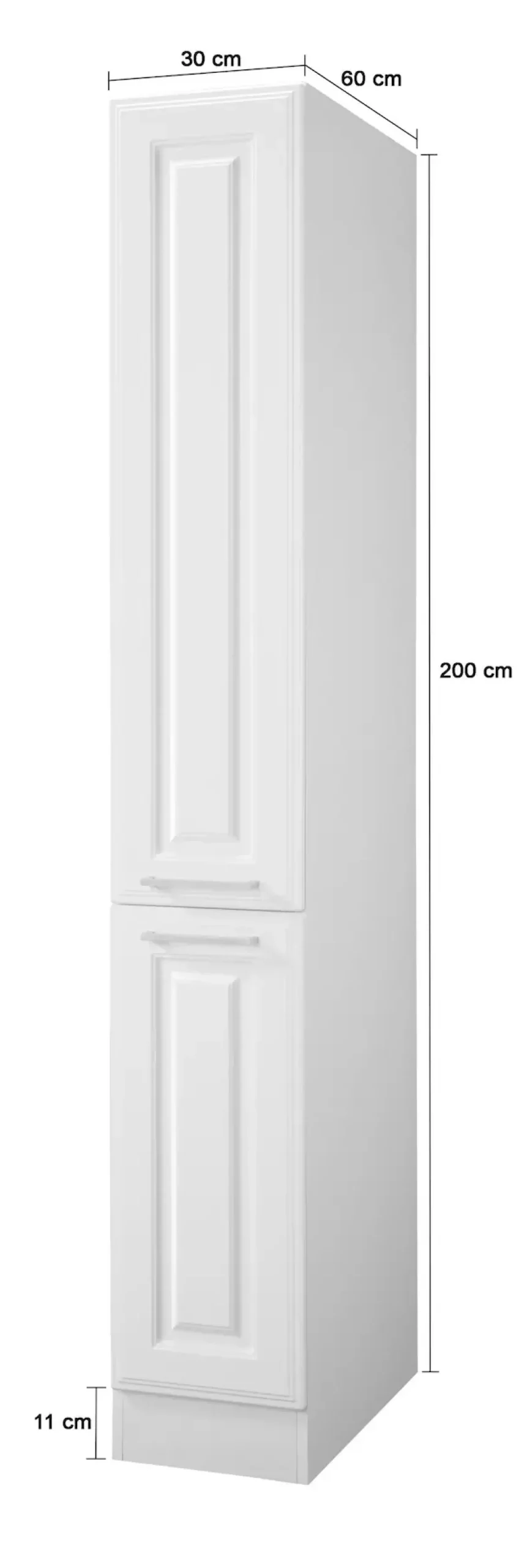 KOCHSTATION Apothekerschrank »KS-Stockholm« hochwertige MDF-Fronten, 200 cm hoch, viel Stauraum