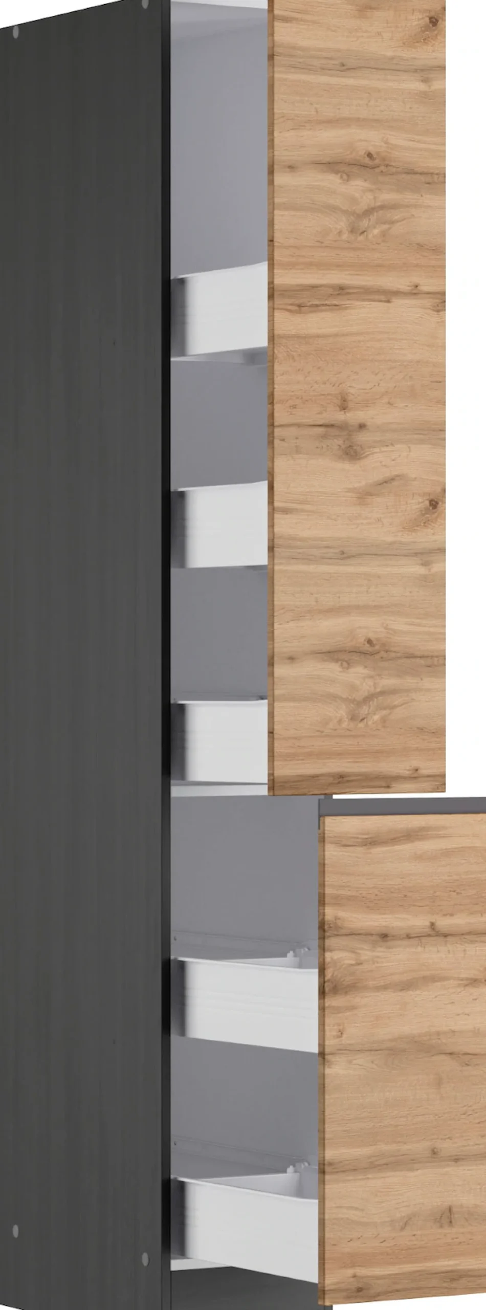 KOCHSTATION Apothekerschrank »KS-Riesa« Breite 30 cm, MDF-Fronten