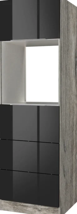 KOCHSTATION Backofen/Kühlumbauschrank »KS-Brindisi« 60 cm breit, 200 cm hoch